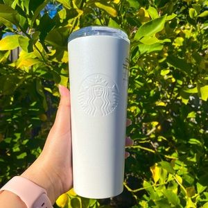 🤍Starbucks ✨White Pearl Shimmer Cold Brew SS Tumbler